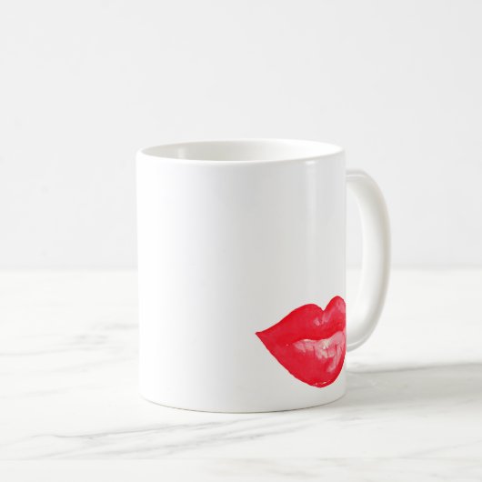 Lippenstift Rote Wasserfarbe Makeup Artist Kaffeetasse (VorderseiteRechts)