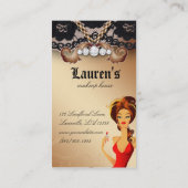 Lippenstift-Schmuck-Goldspitze der Visitenkarte (Rückseite)