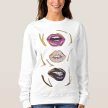 Lippenstift-Sweatshirt