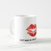Lippenstift-Tasse Kaffeetasse (Vorderseite Links)