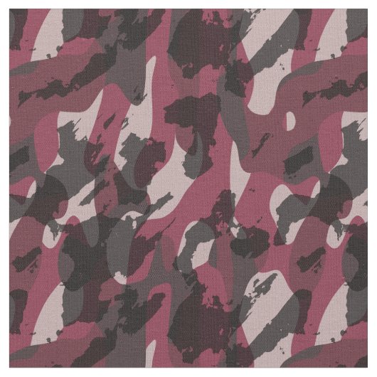 Lippenstift und dunkles Mauve-Tarnmuster abstrakt Stoff (Nahaufnahme)