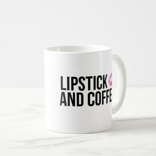 Lippenstift und Kaffee Kaffeetasse (VorderseiteRechts)