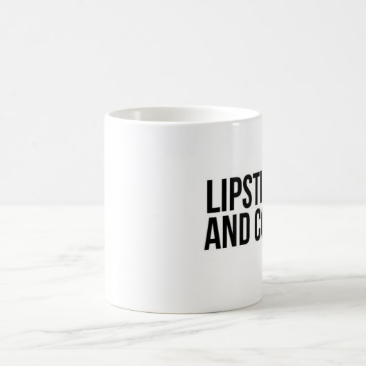 Lippenstift und Kaffee Kaffeetasse (Mittel)