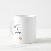 Lippenstift und Lattes //Spaß-Girly Schönheit Kaffeetasse (Vorderseite Links)