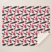 Lippenstift-und LippenTupfen-Muster Sherpadecke (Vorderseite (Horizontal))