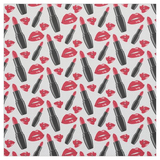 Lippenstift-und LippenTupfen-Muster Stoff (Muster)