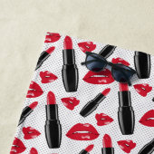 Lippenstift-und LippenTupfen-Muster Strandtuch (Beispiel)