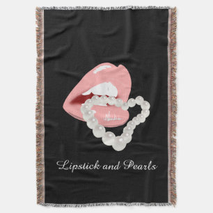 Lippenstift und Perlen-Wurfs-Decke Decke