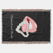 Lippenstift und Perlen-Wurfs-Decke Decke (Vorderseite)