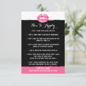 Lippenstift-Verteiler-Anwendungs-/Spitze-Karte Einladung (Stehend Vorderseite)