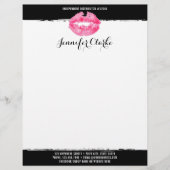 Lippenstift-Verteiler-Marketings-Rosa-Lippenkuß Briefbogen (Vorderseite)