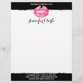 Lippenstift-Verteiler-Marketings-Rosa-Lippenkuß Briefbogen