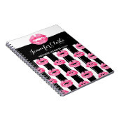 Lippenstift-Verteiler-Rosa-Lippenkuß Notizblock (Rechte Seite)