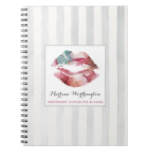 Lippenstift Verteiler Wasserfarbe Kuss Personalize Notizblock
