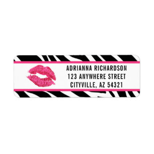 Lippenstift-Vertrieb Lip Kiss Rücksendeetikett