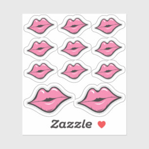 Lippenstift-Vertrieb Pink Kiss Kissing Lip Planner Aufkleber
