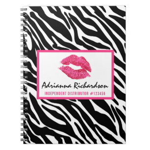 Lippenstift-Vertrieb Zebra Kiss Lips Personalisier Notizblock