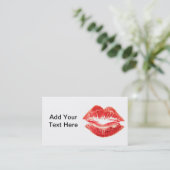Lippenstift-Visitenkarte Visitenkarte (Stehend Vorderseite)