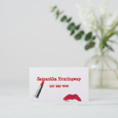 Lippenstift-Visitenkarte Visitenkarte (Stehend Vorderseite)