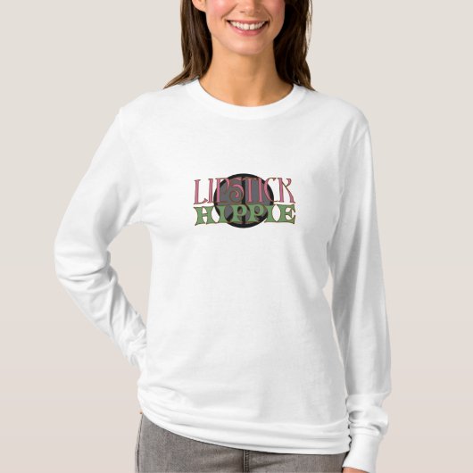 Lippenstifthippie-Kapuzenpulli T-Shirt (Vorderseite)