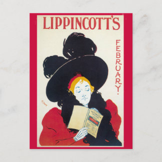 Lippincotts Februar Jugendstil-Werbung Postkarte