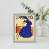 Lippincotts Vintage Zeitschrift Cover Februar Postkarte (Stehend Vorderseite)