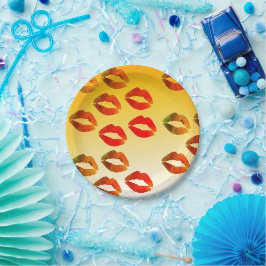 Lippt Teller für benutzerdefiniertes Papier 7 in (Party)