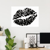 Lips-7571-schwarz Poster (Heimbüro)