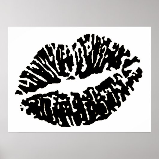 Lips-7571-schwarz Poster (Vorne)