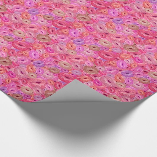 Lips and Kisses Geschenkpapier (Ecke)