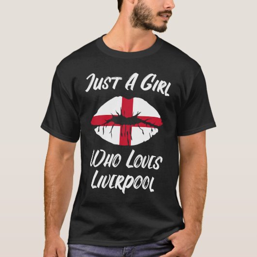 Lips and Mouth Liebe Saint George's Cross Flag Liv T-Shirt (Vorderseite)
