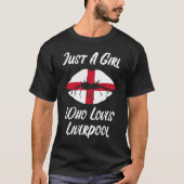 Lips and Mouth Liebe Saint George's Cross Flag Liv T-Shirt (Vorderseite)