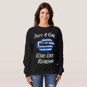Lips and Mouth Love Greek Flag Kefalonia Sweatshirt (Vorne ganz)