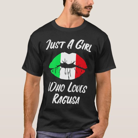 Lips and Mouth Love Italian Flag Ragusa T-Shirt (Vorderseite)