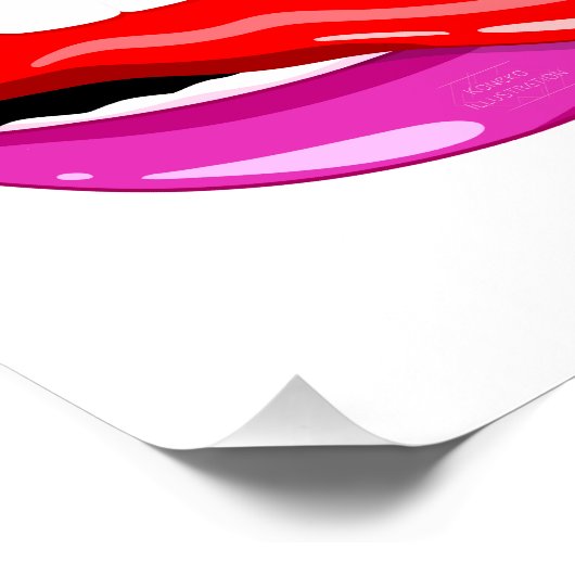 Lips Art Poster (Ecke)