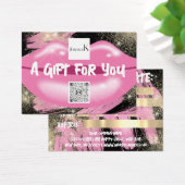 Lips Black Makeup Artist Studio Logo QR 100 Stücke (Schreibtisch)