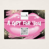 Lips Black Makeup Artist Studio Logo QR 100 Stücke (Vorderseite)
