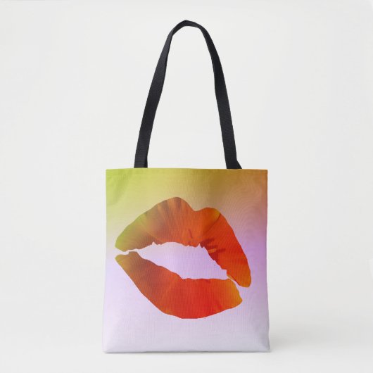 Lips Custom All-Over-Print Tote Bag Tasche (Vorderseite)