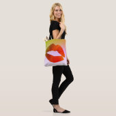 Lips Custom All-Over-Print Tote Bag Tasche (Am Model)