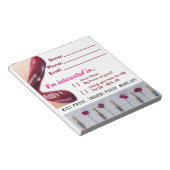 Lips Customer Info Prize Zeichne Notizblock (angewinkelt)