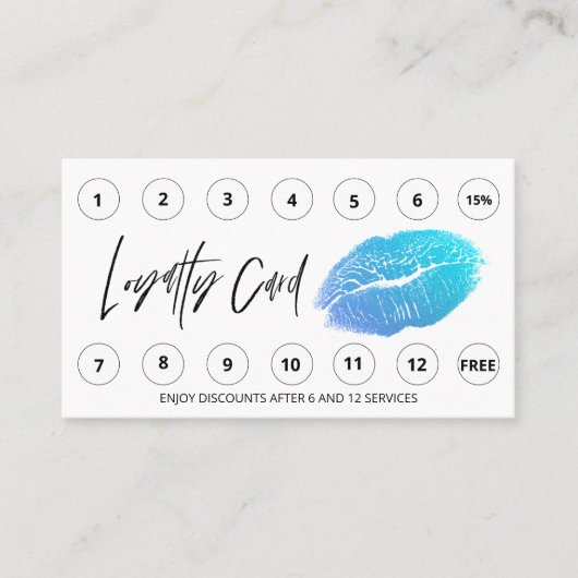 *~* LIPS Danke, dass Sie QR LOGO Schönheit belohnt Treuekarte (Vorderseite)