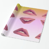 Lips glänzendes Wrapping Paper, 30 in x 2 ft Geschenkpapier (Ungerollt)