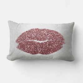 Lips Glitzer Gray Maroon Blush Makeup Kiss Silver Lendenkissen