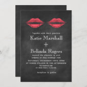 Lips Hochzeit Einladung (Vorne/Hinten)