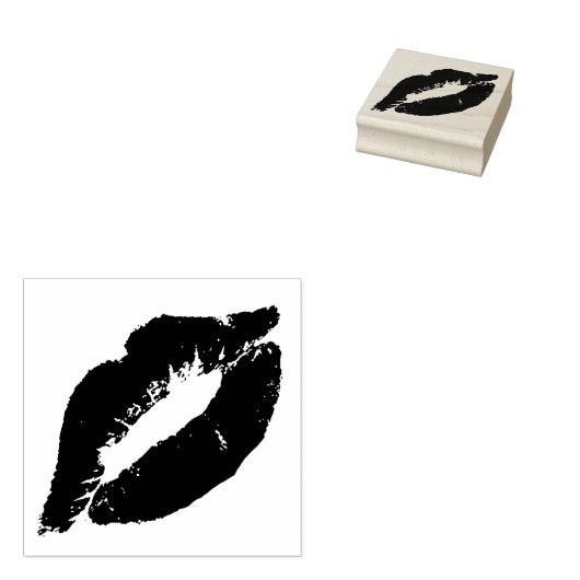 Lips Kiss Gummistempel (Stempel)