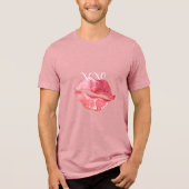 Lips Kiss XOXO Tri-Blend Shirt (Vorderseite)