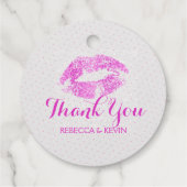 Lips küssen mit Dankeschön Text Geschenkanhänger (Rückseite)