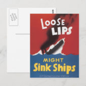 Lips Lose Sink Ships Postkarte (Vorne/Hinten)