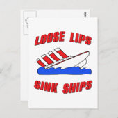 Lips Lose Sink Ships Postkarte (Vorne/Hinten)