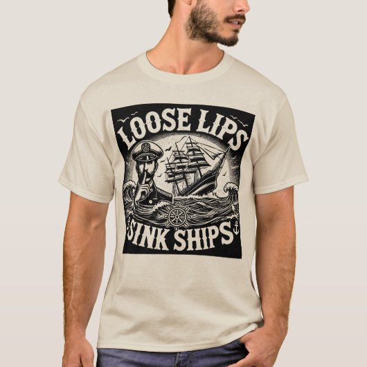Lips Lose Sink Ships T-Shirt (Vorderseite)